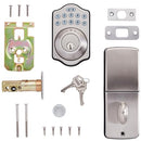 AMAZON BASICS TRADITIONAL ELECTRONIC KEYPAD DEADBOLT DOOR KEYLESS ENTRY - Satin - Brand New