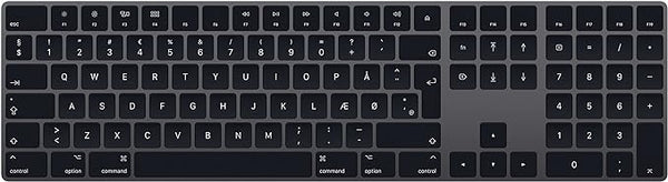 Apple Magic Keyboard with Numeric Number Keypad Danish - Space Gray Like New