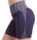 MAXXIM WOMENS WORKOUT BIKER SHORT SEAMLESS TUMMY CONTROL FOR YOGA - M -NAVY - Brand New