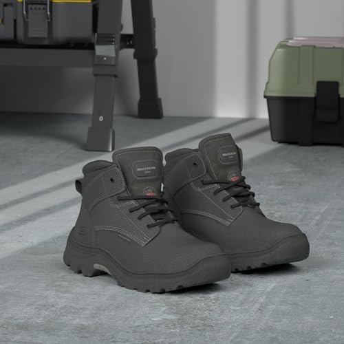 Skechers Men's Burgin-Tarlac Industrial Boot Black Size 11.5 Wide - Like New