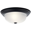 Kichler 8112BK Flush Mount, 1-Light 120 Total Watts, Black - Brand New