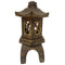 FLEUR DE LIS LIVING 9.5" SOLAR RESIN TEMPLE - BROWN - Like New