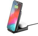 Ubio Labs 2-in-1 Wireless Charging Stand - Black AWC1109 Like New