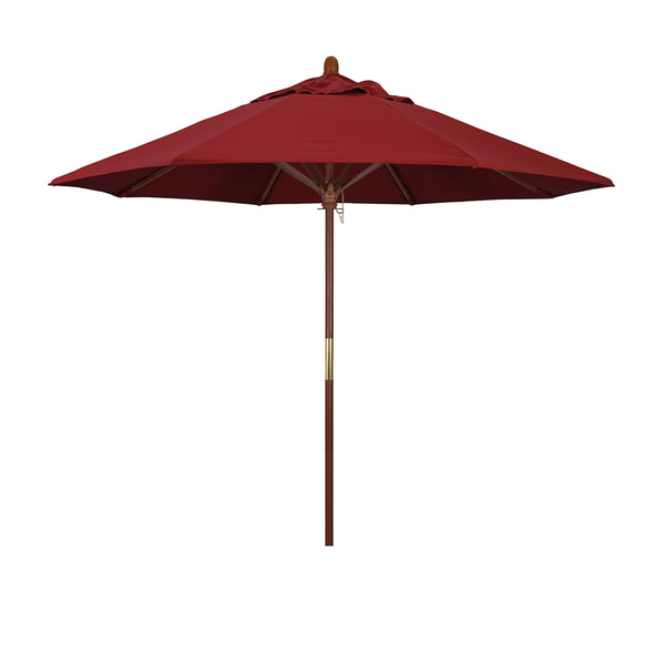California Umbrella 9' Round Hardwood Frame Market Umbrella, STAINLESS STEEL - Like New