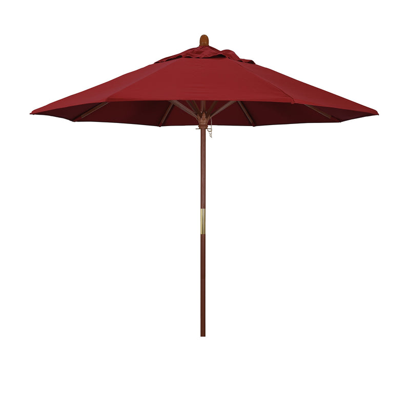 California Umbrella 9' Round Hardwood Frame Market Umbrella, STAINLESS STEEL - Like New