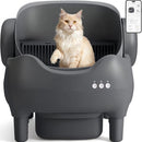 KITPLUS Litter Box Cat Litter Box APP Control Environment Odor-Free - Black - Like New