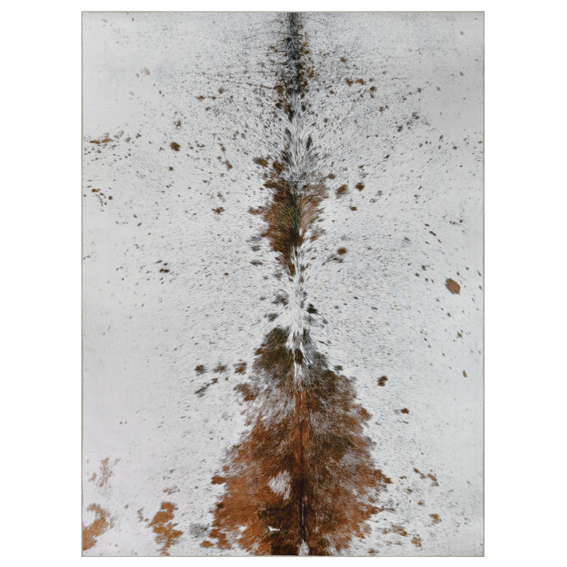 ALLSTAR RUGS 5' 0" X 6' 11" IVORY WESTERN ANIMAL THEMED POLYESTER AREA RUG - Like New