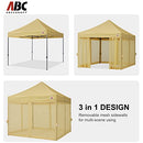 ABCCANOPY 10X10 EASY POP UP GAZEBO CANOPY TENT INSTANT OUTDOOR - BEIGE - Like New