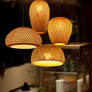 OSALADI Bamboo Lamp Retro Japanese Style Rattan Pendant Lights Hanging Lamp - Brand New