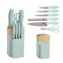 Tasty Kitchen Knife Set with Block Cutlery Set Chef Bread Utility 10-Piece Aqua - Like New