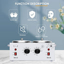 Bazady Double Wax Warmer Professional, Adjustable Temperature B09VVF3MCQ - Brand New