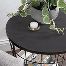 SMOOL Round End Tables with Storage Stacking Nesting Tables B09SV73FHC - Black - Brand New