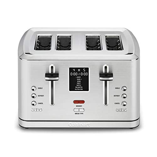 CUISINART 4-SLICE DIGITAL MEMORYSET TOASTER, STAINLESS STEEL - - Scratch & Dent