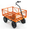 SuperHandy Electric-Assist Garden Cart, 5.7 Cubic Ft Utility Wagon - Orange - Like New