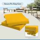 CALIFORNIA UMBRELLA OUTDOOR REPLACEMENT PATIO CHAIR PAD SET OF 2 18X18 - LEMON - Like New