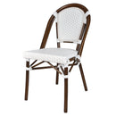 CHIVARI ARMLESS FRENCH BISTRO PATIO DINING CHAIR 2 CHAIR BUNDLE - WHITE - Like New