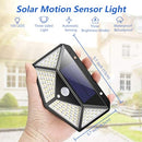 2 Pack 100 LED Outdoor Solar Lights with Motion Sensor and 3 Lighting Modes - Like New