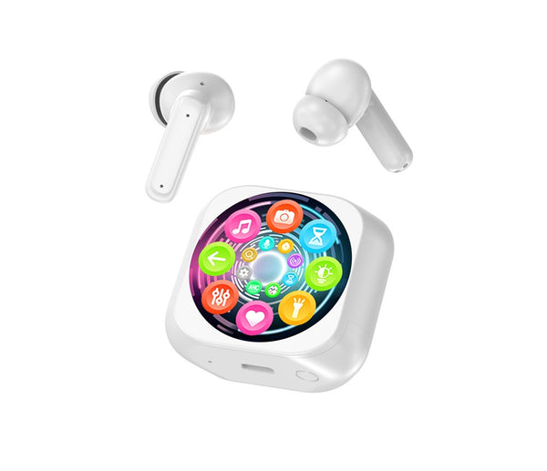 GENERIC YW12 ANC+ENC IN-EAR WIRELESS EARPHONES - WHITE - Like New