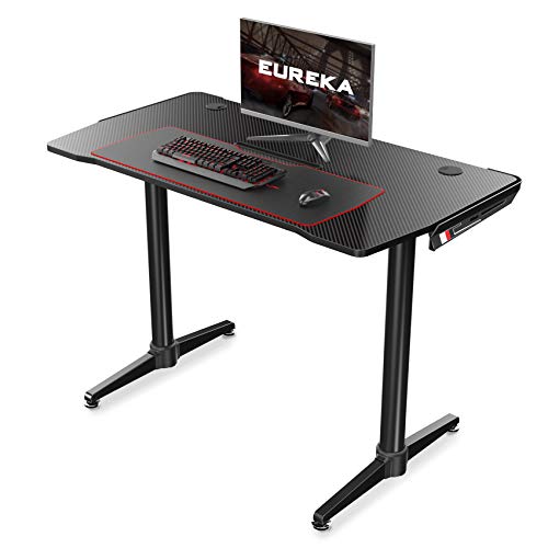 EUREKA ERGONOMIC 43 INCH CURVED GAMING DESK WITH MOUSE PAD - Scratch & Dent