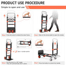 YACONA 3IN1 HEAVY DUTY FOLDING HAND TRUCK 500LB CAPACITY STEEL DOLLY CART - Like New