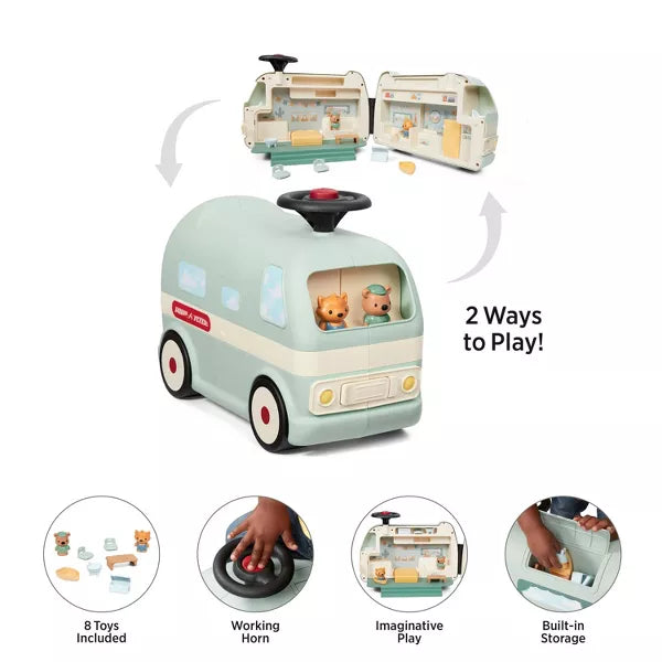 RADIO FLYER PARK & PLAY CAMPER RIDING TOY STEEL & PLASTIC - LIGHT GREEN - Like New