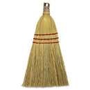 80161 GENUINE JOE WHISK BROOM, METAL HANG RING, NATURAL, 12 COUNT - NATURAL - Like New