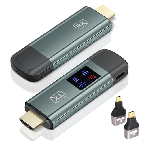 TTQ STORE WIRELESS HDMI TRANSMITTER AND RECEIVER WIRELESS HDMI EXTENDER 4K GREEN - Like New