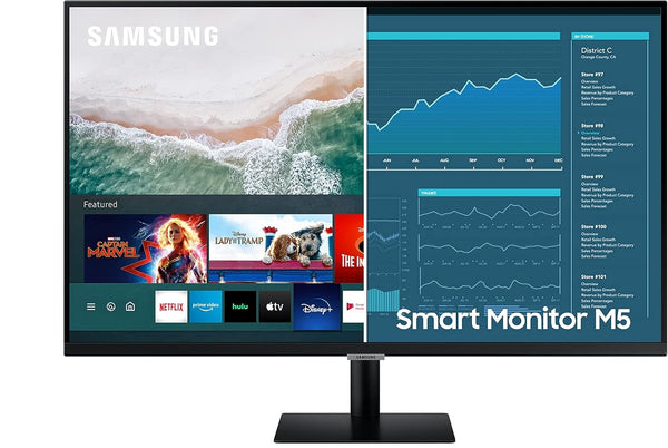 SAMSUNG M5 Series 32-Inch FHD 1080p Smart Monitor LS32AM500NNXZA - BLACK Like New