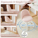 VINGLI Cute Candy Chair Armless Comfy Small Office Desk Vanity Chair - Pink - Like New