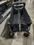 FOLDING WAGON CART PORTABLE LARGE CAPACITY BEACH WAGON HEAVY DUTY - BLACK - Like New