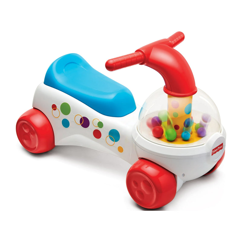 FISHER PRICE CORN POPPER RIDE ON FEATURING WORKING CORN POPPER - WHITE - Like New