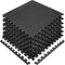 SIVAN HEALTH FITNESS PUZZLE EXERCISE MAT EVA FOAM INTERLOCKING TILES - BLACK - Like New