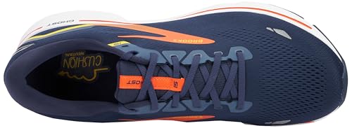 1103931D442 BROOKS MEN GHOST 15 NEUTRAL RUNNING SHOE NAVY/YELLOW SIZE 11 - Like New