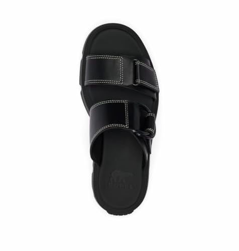 NL5223 SOREL WOMEN'S REIN SLIDE SANDALS SIZE WANUKW6JP W39 BLACK/BLACK SIZE 8 - Like New