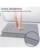 KOOTETA STONE BATH MAT DIATOMACEOUS EARTH SHOWER MAT - LIGHT GRAY - Like New
