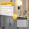 BOSCEOS 24.8" Battery Operated Wall Sconces Set, 2 Lights, 2 Bulbs L2018-1BK-BLK - Brand New
