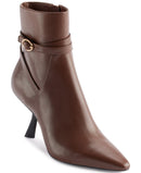 KARL LAGERFELD PARIS WOMEN'S KARLY STILETTO HEELED BOOTIES - SIZE: 6 - COGNAC - Like New