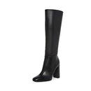 Steve Madden Women's Ally Knee High Boot Black Leather 8 - Like New