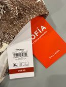 SOFIA BY SOFIA VERGARA RING FRONT BANDEAU BIKINI SIZE M - WILD KINGDOM/BROWN - Brand New