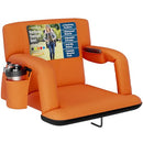 ALPCOUR RECLINING STADIUM SEAT  WIDE BLEACHER CHAIR BACK CUSHION ORANGE - Like New
