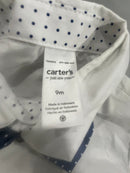 CARTER'S JUST ONE YOU BABY BOY'S STRIPED SUSPENDER SHORTALLS - SIZE 9M - BLUE - Brand New