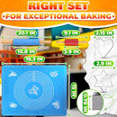 CHEFAST NON STICK ROLLING PIN AND BAKING PASTRY MAT SET - BLUE - Like New