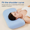 OS OMYSTYLE Ergonomic Contour Design Memory Foam Pillow Sleepers, Blue - Like New