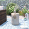 AQUILLA Rustic Stump Side Table, Wood-Look End Table, Stump Accent Table Stool - Like New
