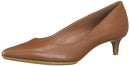 Calvin Klein Gabrianna Wrapped Kitten Heel Lightly Padded Cognac 1 8 M - Like New