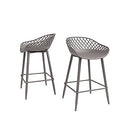 Jamesdar Kurv Steel Counter Stool 2 Piece Set B07ZG44L3C - Warm Gray - Brand New