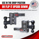 GEN-Y HITCH TOW HITCH FOR 2" RECEIVER, 5" DROP/RISE WITH 3 ADJUSTABLE POSITIONS - Like New