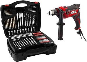 Skil 7.5 Amp 1/2-in Corded Hammer Drill 100pcs HD182002 - Red/Black - Like New