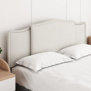 KOTPOP Maidenhead Upholstered Arched Headboard Queen/King Bed - Beige Wing - Like New