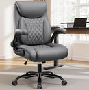 KERDOM - ERGONOMIC PU LEATHER OFFICE CHAIR - GRAY - Scratch & Dent